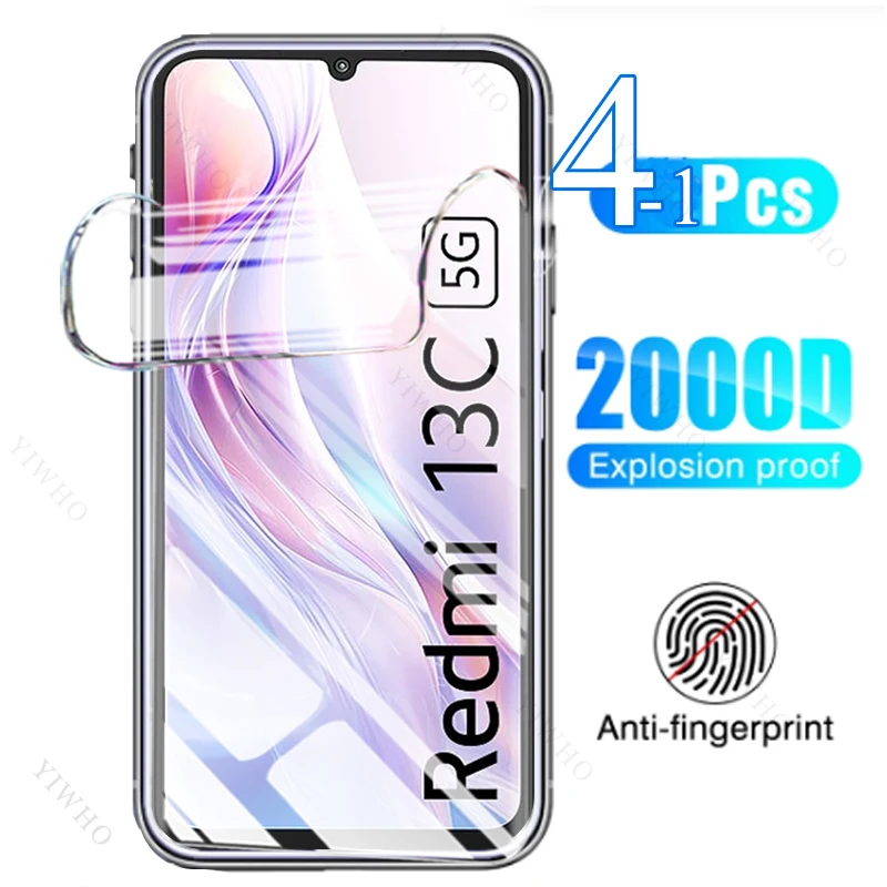 

4-1 шт., Гидрогелевая Защитная пленка для Xiaomi Redmi 13C