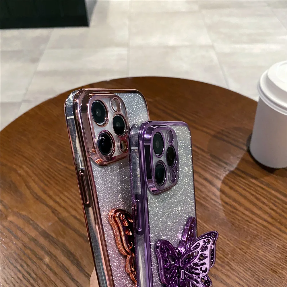 Butterfly Bracket Stand Phone Case – Soft Cover Edition