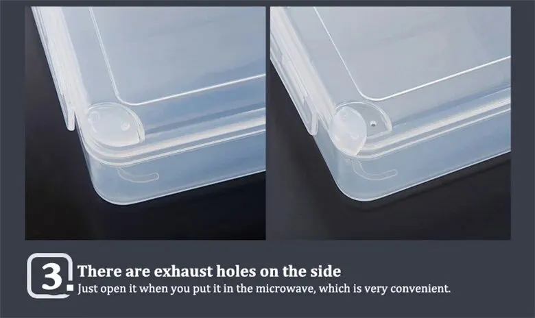 3 Grids Food Storage Box Container Fruit Vegetable Refrigerator Freezer Organizers Sub-Packed Meat Ginger Kitchen Accessories