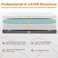 Queen Size Mattress, Memory Foam Mattress，Medium Firm  with Bamboo Cool & Washable Cover - CertiPUR-US Certified for Support 4