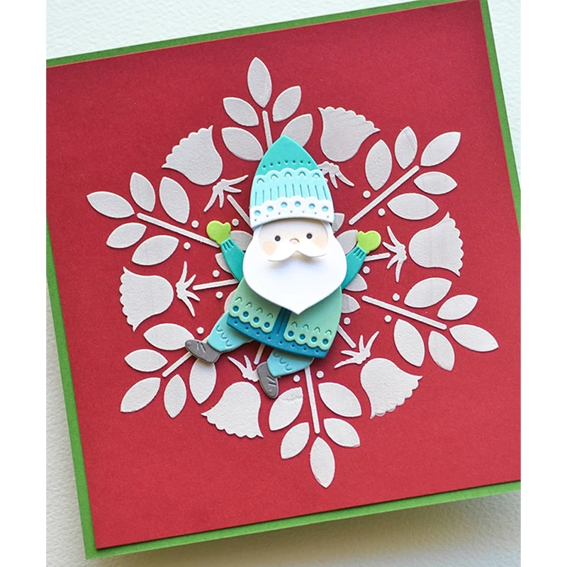XMYXCRAFT Merry Christmas Gnome Metal Die Cuts,Cute Cheerful Gnome Santa Cutting Dies Cut Stencils For DIY ScrapbooKing Photo Decorative Embossing Paper Dies For ScrapbooKing Card MaKing