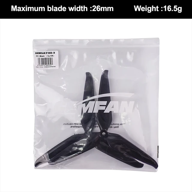 1Pair (1CW+1CCW) Gemfan 8145 3-Blade Propeller for FPV 8inch Long Range Drone 2808 900kv 5