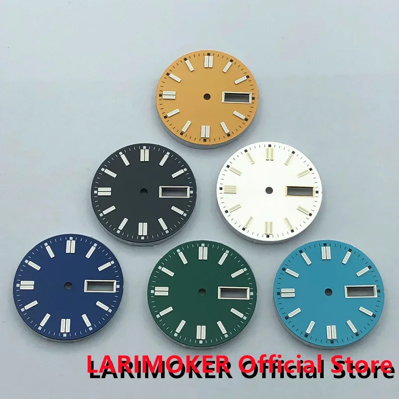 

Циферблат LARIMOKER для мужских часов, светящиеся стерильные часы, 29 мм, черные, серебристые, синие, зеленые, желтые, NH36