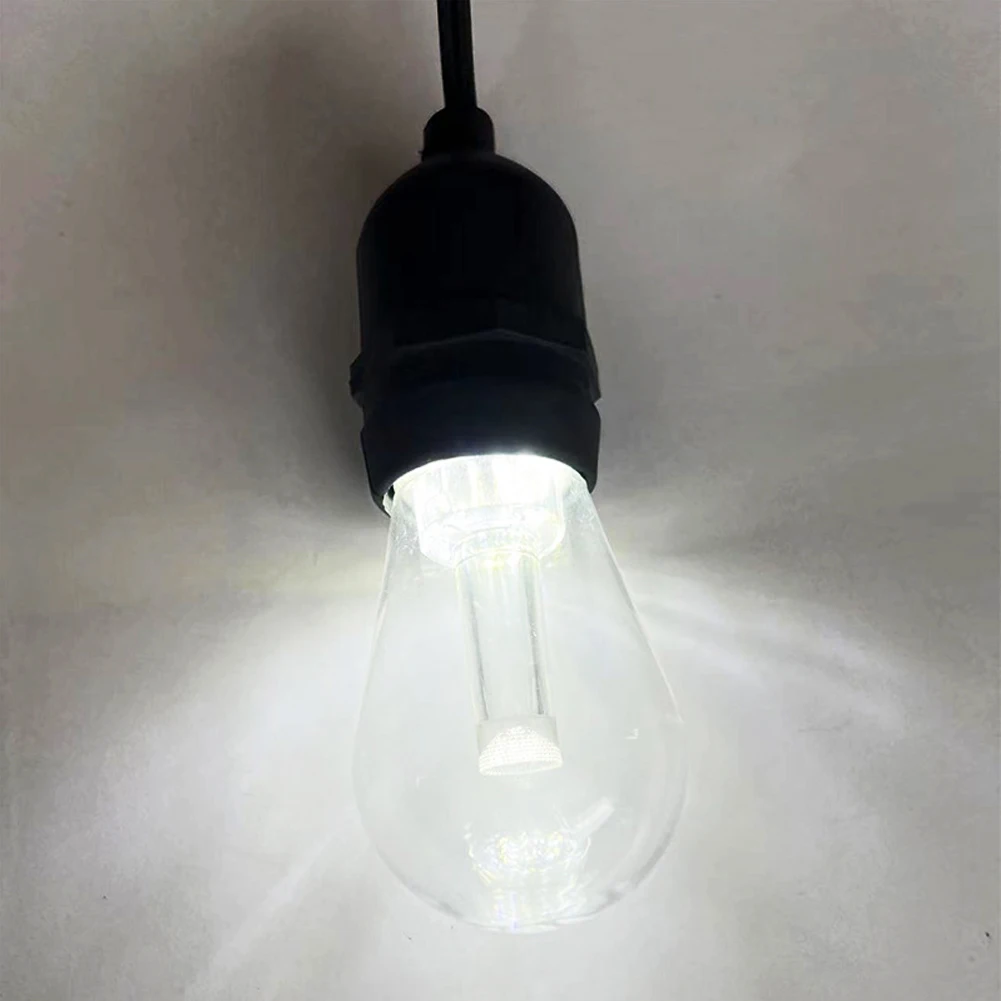 10pcs S14 RGBW Smart LED Bulb WIFI TUYA APP Controller PC Cover 12V E27 E26 Lamp For Outdoor String Lights Holiday Decorate