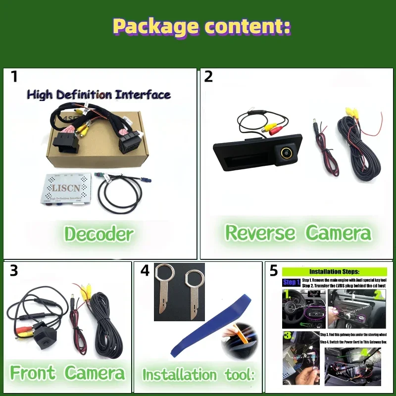 HD Front Rear View Camera Kit Special For Audi A3 8v 8p S3 RS3 2012 ~ Original Screen / Plug & Play Parking Reverse Camera rear camera rear view camera front and rear cameras car front camera