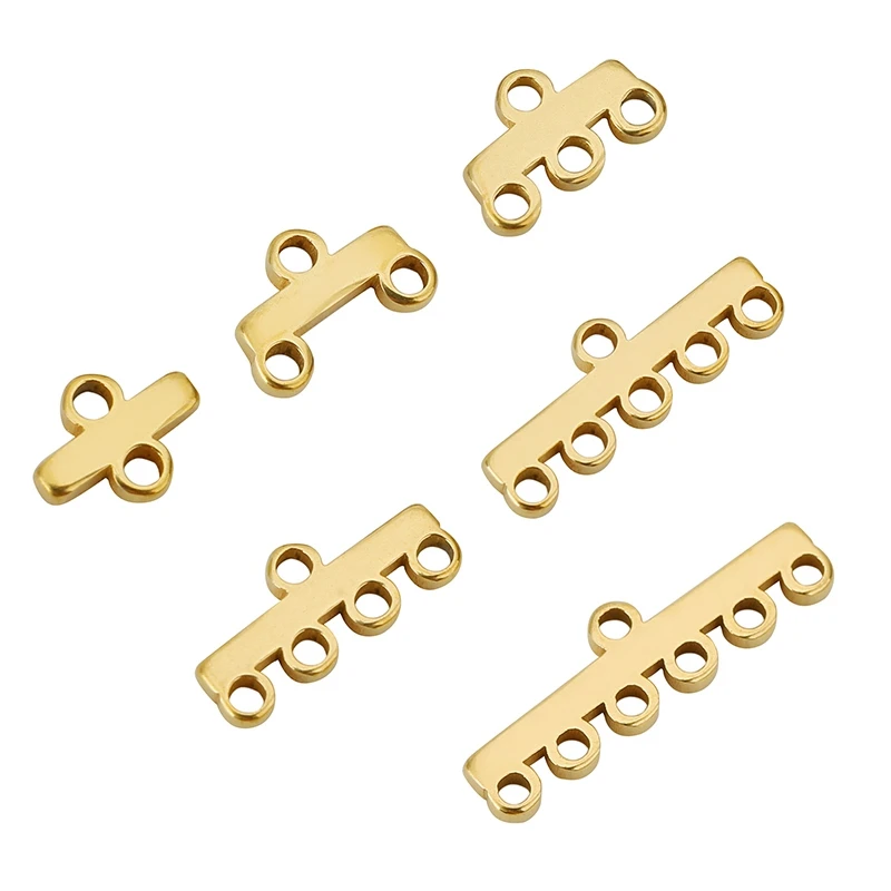20pcs Stainless Steel Layer Clasp Bails Pendant Loops Drop Connectors 18K Fashion DIY Necklace Bracelet Jewelry Making Supplies