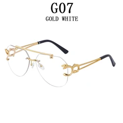 Luxury Oversized Vintage Rimless Sunglasses (As the picture)