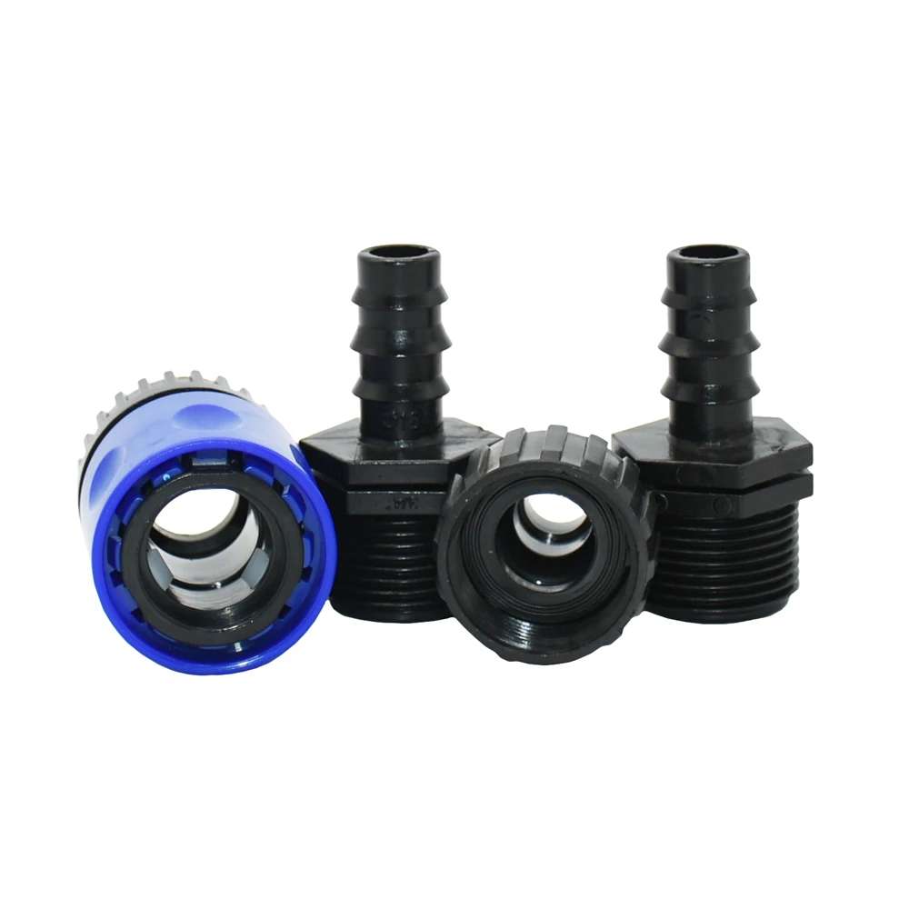 Set di 20 raccordi per irrigazione a goccia da 16 mm con connettore a tre vie a 2 vie collettore con filettatura 1/2 3/4 per serra, tubo di irrigazione a goccia (colore