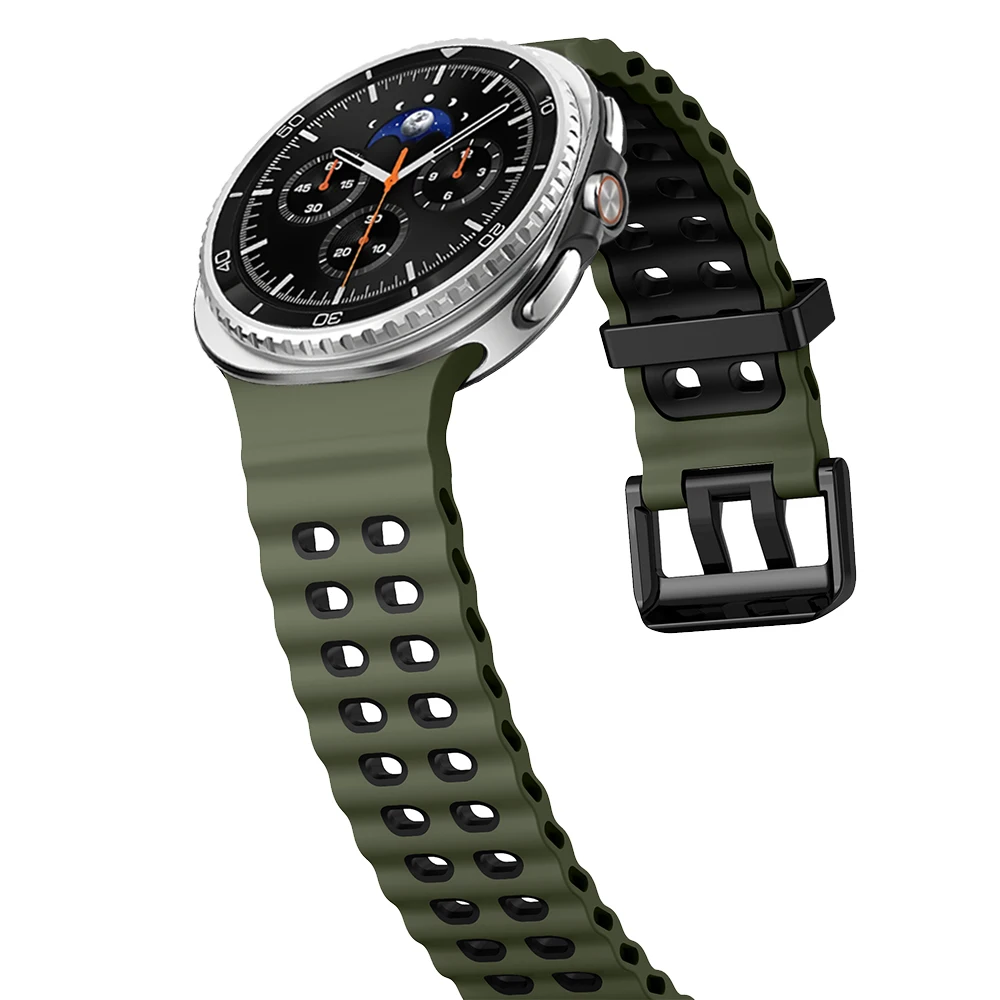 Sport Silicone Two-Tone Band - Marine Belt Bracelet