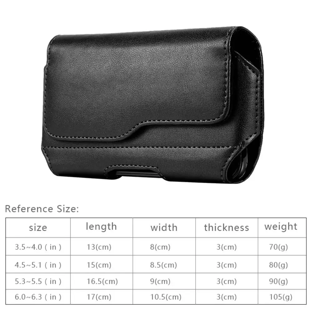 Durable Leather Waist Pouch with Belt Clip – Wear-Resistant and Portable Phone Cover