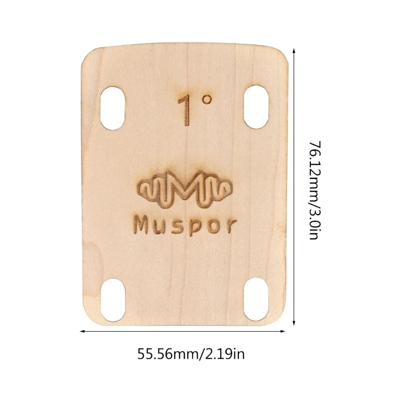 Guitar Neck Shims,Made of Solid Maple Neck Plate for Bolt-on Neck Protective Guitar Neck Spacers Wood Guitar Neck Gasket