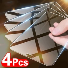 

4Pcs Glass for iPhone 11 12 13 Pro Max XS XR 7 8 6s Plus SE Screen Protector For iPhone 12 Mini 11 Pro Max 13 Tempered Glass