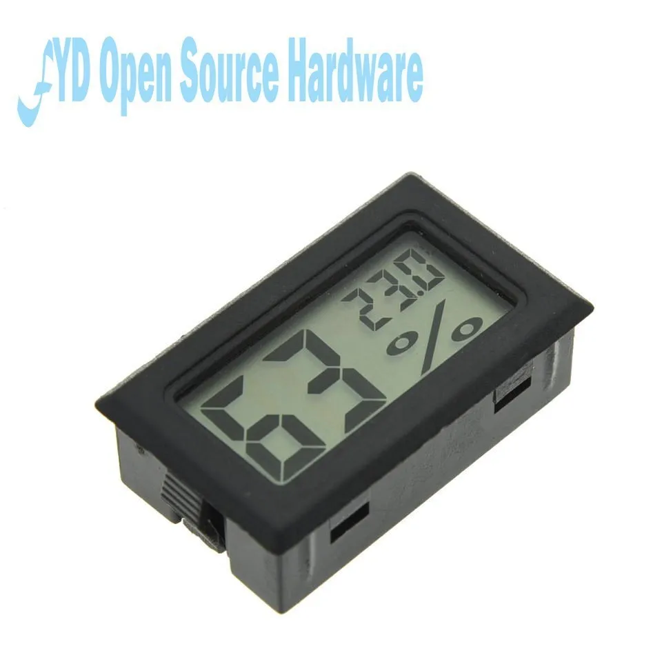 Mini Convenient Digital LCD Thermometer Sensor Hygrometer Gauge Refrigerator Aquarium Monitoring Display Humidity Detector