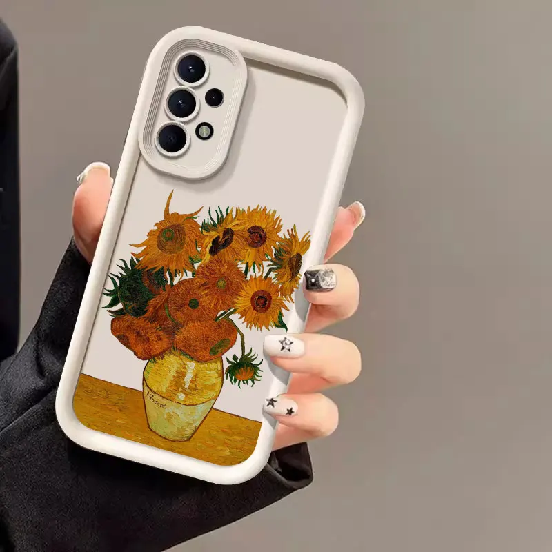 Van Gogh Starry Night Sunflower Art Phone Case