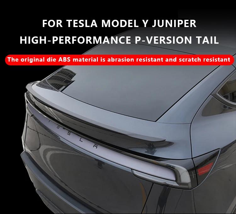 For Tesla Model Y Juniper 2025 Spoiler ABS Carbon Fiber Rear Trunk Wing Lip Auto Exterior Accessories Car Modification Parts