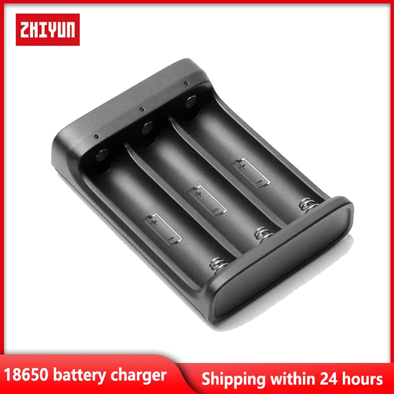 

Зарядное устройство ZHIYUN 18650, 2 слота, 3 слота, запасные части для стабилизатора 18650 батарея Weebill-S/Crane2/2 S/3/3 S, черный цвет