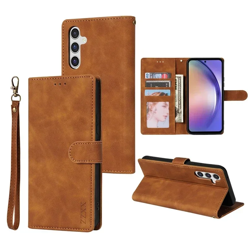 Leather Flip Case with Wallet Card Slot