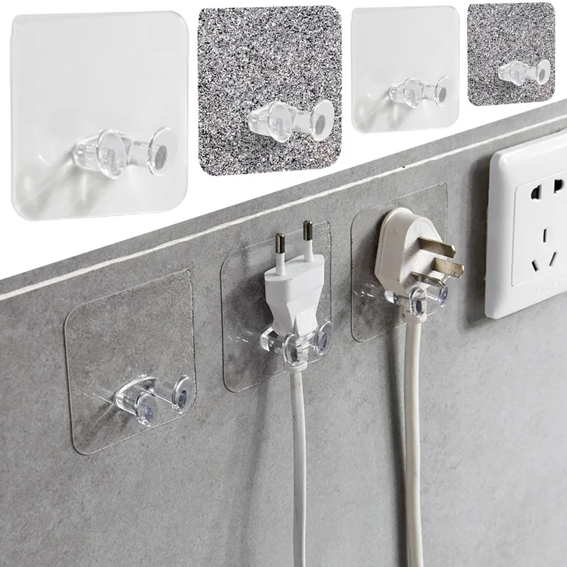 Wall Storage Hook Punchfree Power Plug Socket Holder Kitchen Stealth