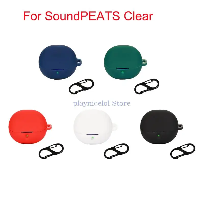 

For Sound PEATS Clear Earphone Cover Shockproof Anti-scratch Protective Sleeve Washable Silicone Housing Dustproof