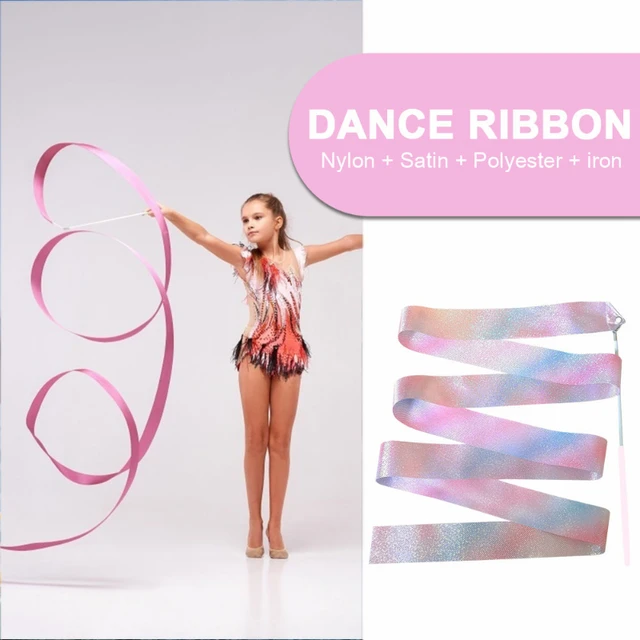 Rubans Colorés De Gymnastique 2m 4m, Équipement De Gymnastique Rythmique,  Ruban De Danse, Banderole De Ballet, Tige Tournante - Gymnastique -  AliExpress