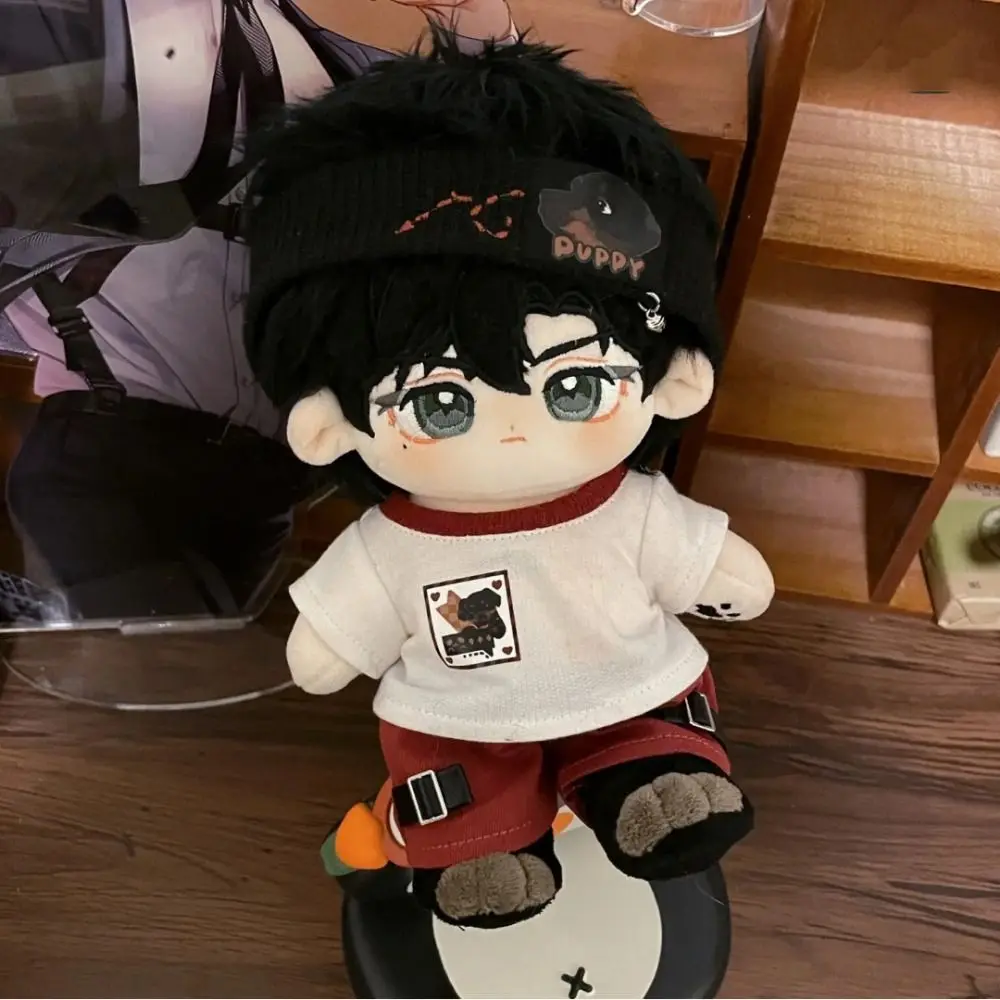 Du Bing Cotton Doll Clothes Street Style Hippop Plush Doll Clothes Cool Check No Attribute Doll Clothes 20cm Cotton Doll