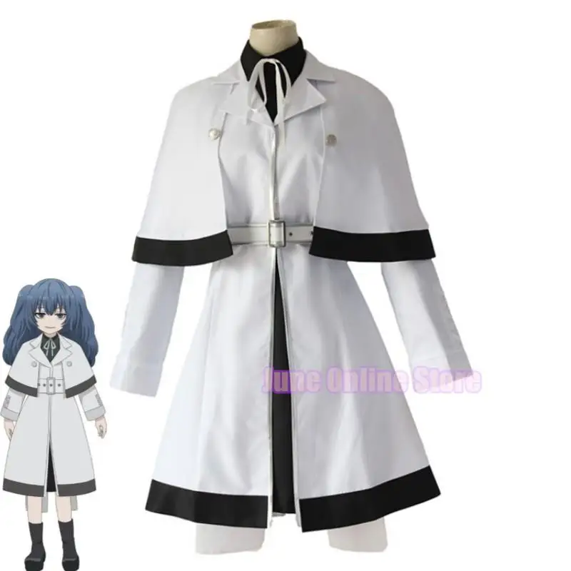 

Anime Tokyo Ghoul Re Yonebayashi Saiko Cosplay Costume Blue Wig CCG White Trench Uniform Halloween Carnival Party Role Play Suit