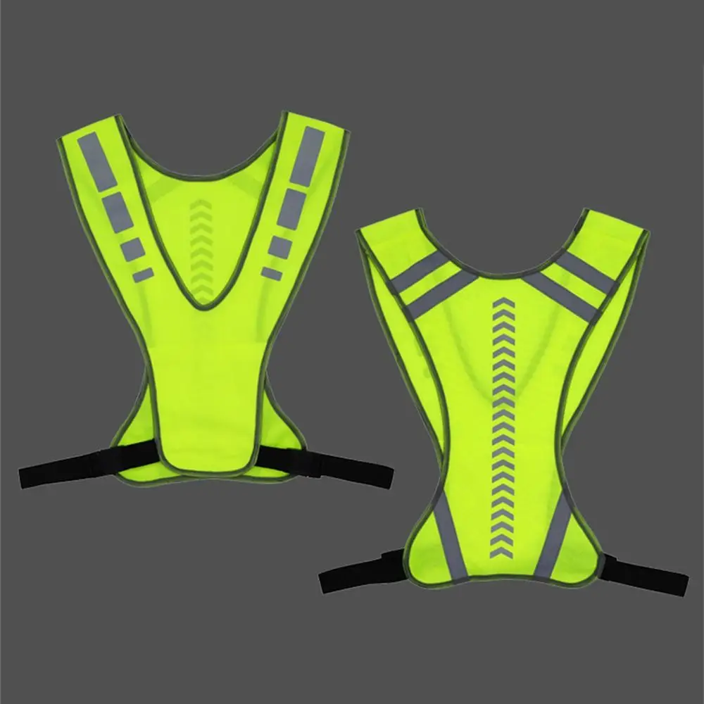 High Visibility Safety Vest Night Security Safety Traffic Motorcycle Jacket Yellow Visible Reflective Vest for Outdoor