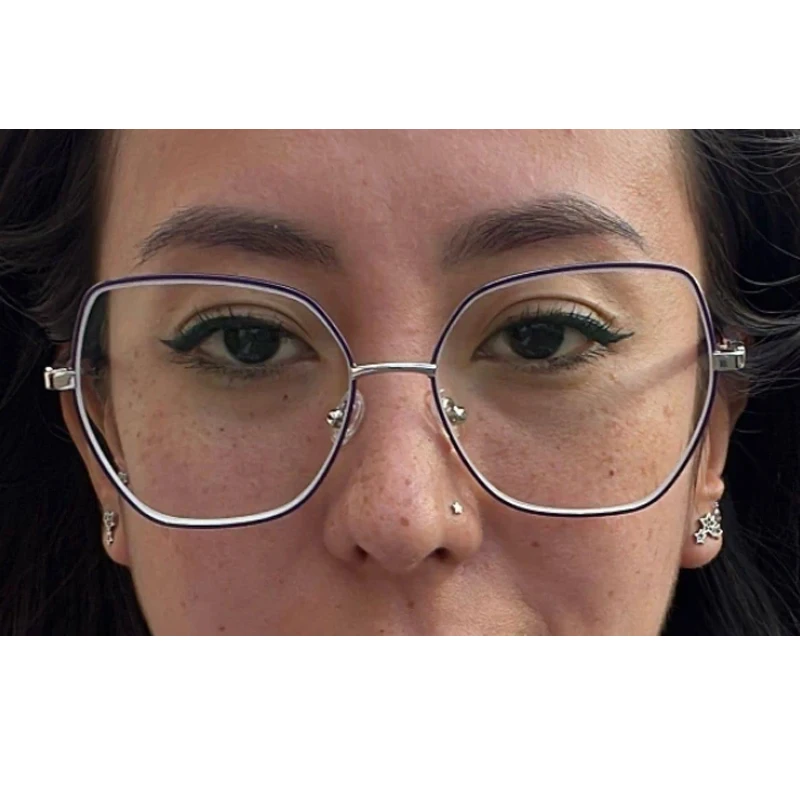 VICKY Fashion Women Cat Eye Myopia Prescription Glasses Hyperopia Reading Anti Blue Light Metal Optical Eyeglasses Frame PFD3076 2