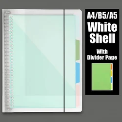 Premium Spiral Binder Notebook with Replaceable Refill Paper - Ideal for Office and School Use (White shell)