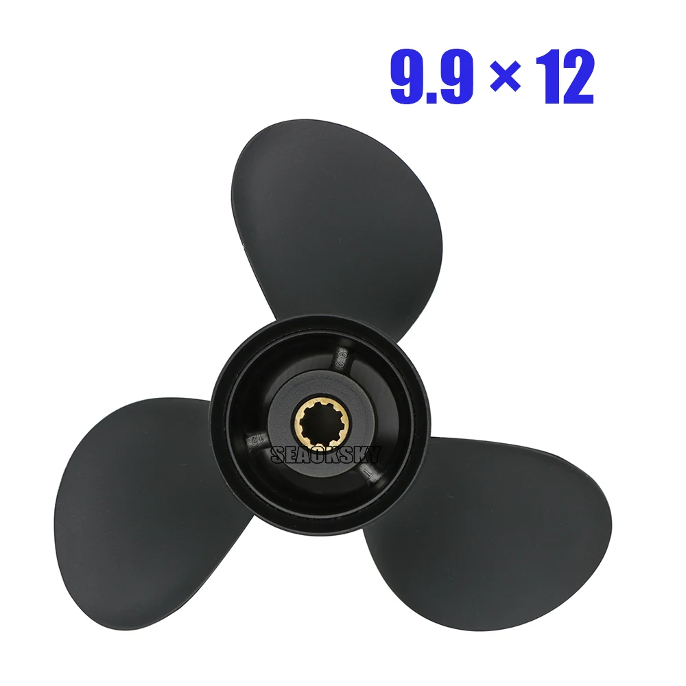 

Propeller 9.9x12 For Tohatsu Outboard Engines 25HP 30HP MFS25B MFS30B Aluminum 10 Tooth 3R0B64525-0