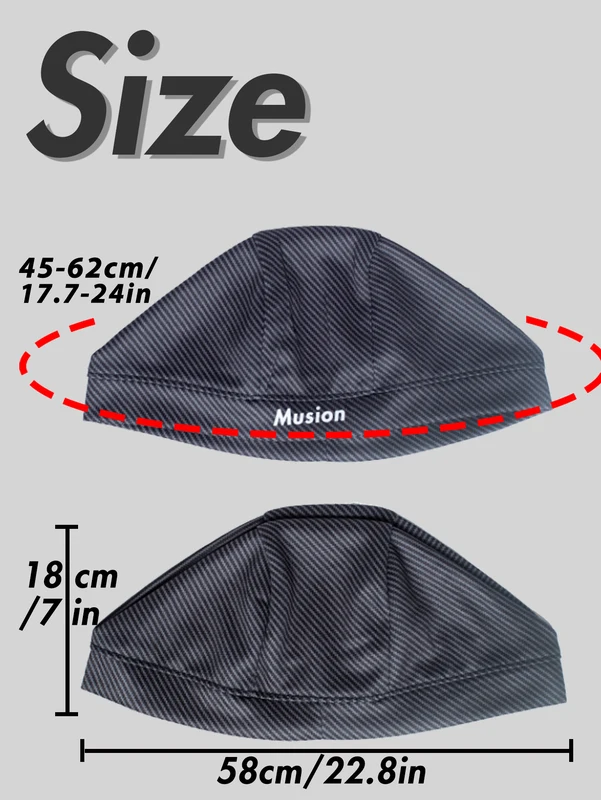 Musion Original Design Motorcycle Head Cover Helmet Cap  Moisture Wicking Dry Fit Skull CapHelmet Inner Helmet for Cycling