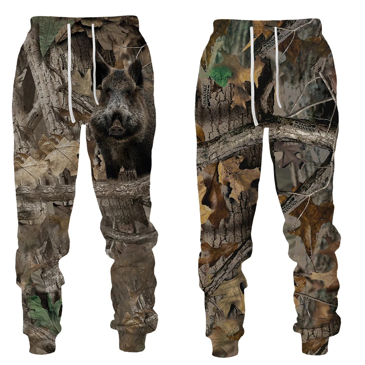 Men Long Pants Outdoor Camping Camo Casual Wild Animal Hunting Deer Boar 3D Print Sweatpants Fishing Fitness Trousers Sportwear 3