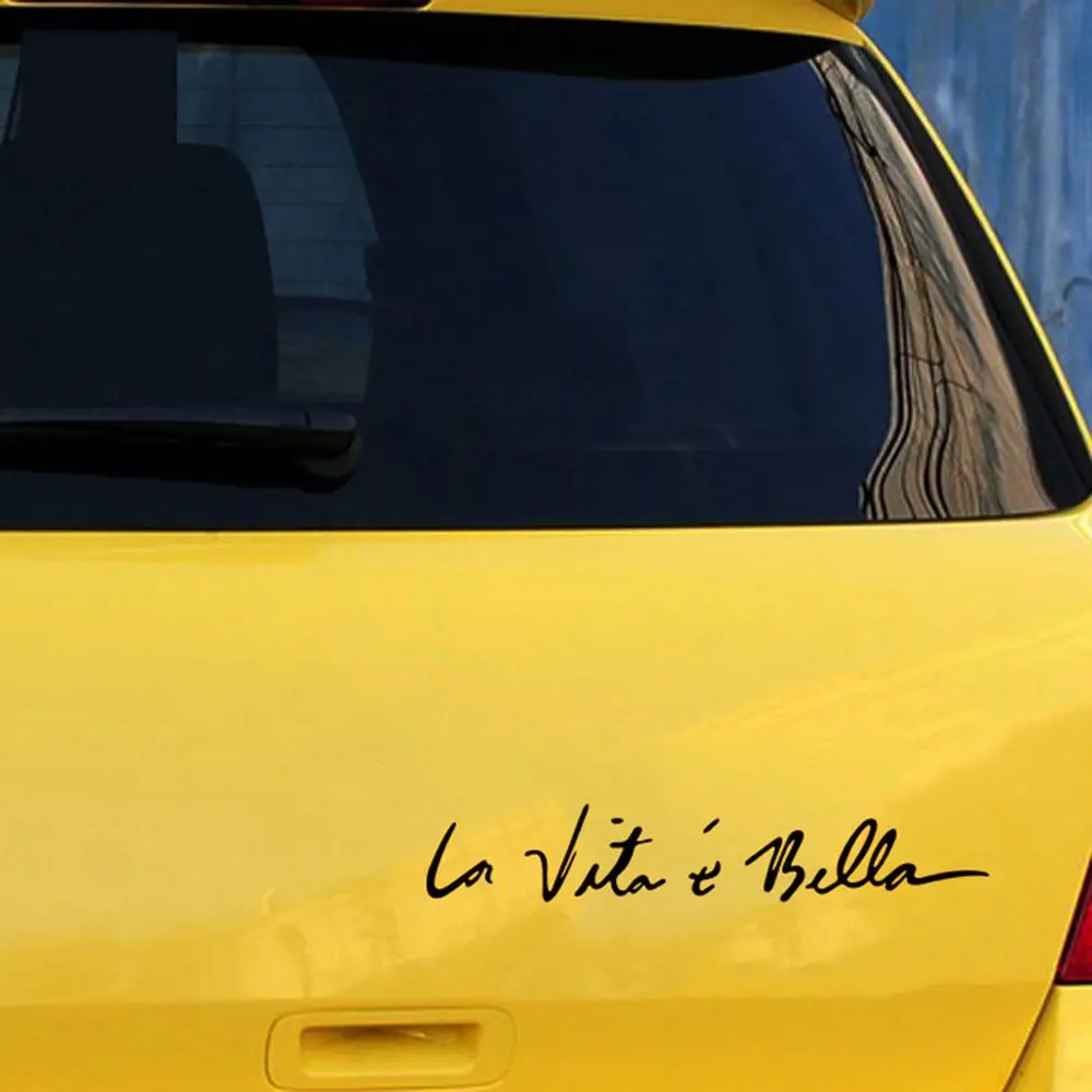 La Vita e bella Beautiful Life New Cool Style Car Sticker Vinyl Body Decor Wall Reflective Sticker Label Decal Personality