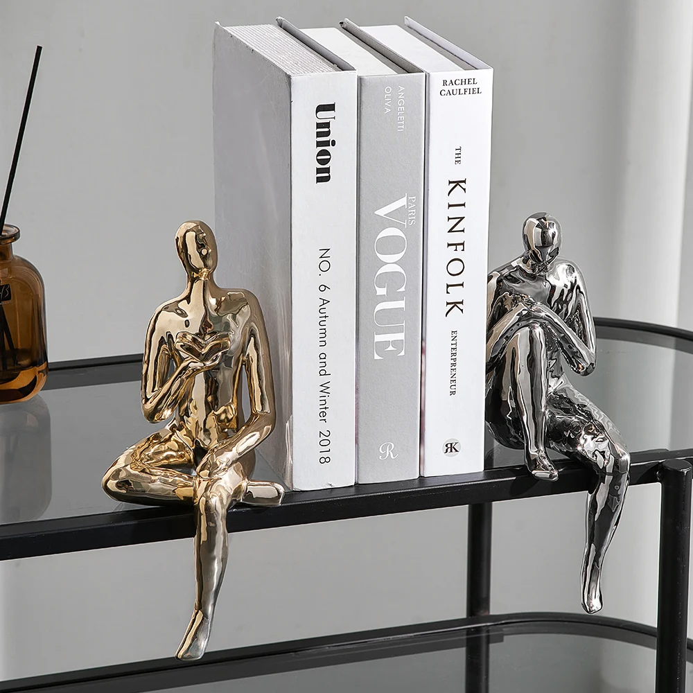 

Home Decor Simple Human Figurine European Style Living Room Bookshelf Ornament Cabinet Decorations Ceramic Tabletop Decor Gift