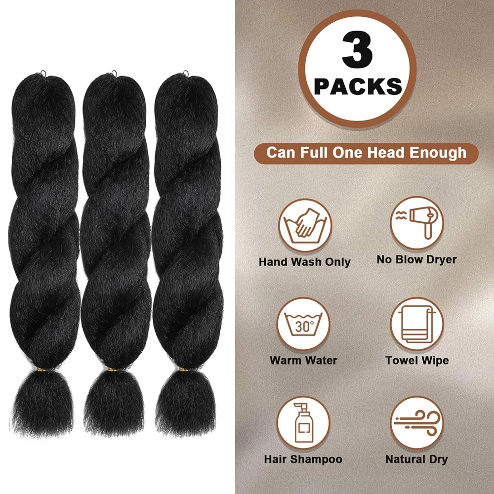 26inch Kinky straight Vixen Crochet Bundles crochet hair 1/2/3packs Yaki Premium Synthetic Fibers for black women Hair Extension