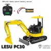 NEW LESU PC30 RC Mini Excavator RTR 1/14 RC Hydraulic Digger Machine 6-way Reversing Valve Metal Remote Control Vehicle Model 1