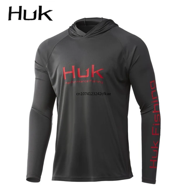 Huk Fishing Apparel Men Fishing Clothing T Shirts Long Sleeve Sun  Protection Uv Breathable Summer Fish Shirt Camisa De Pesca