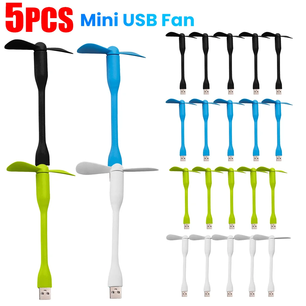 Compact USB Mini Fan - Flexible Portable Cooling Solution for Laptops and Mobile Devices