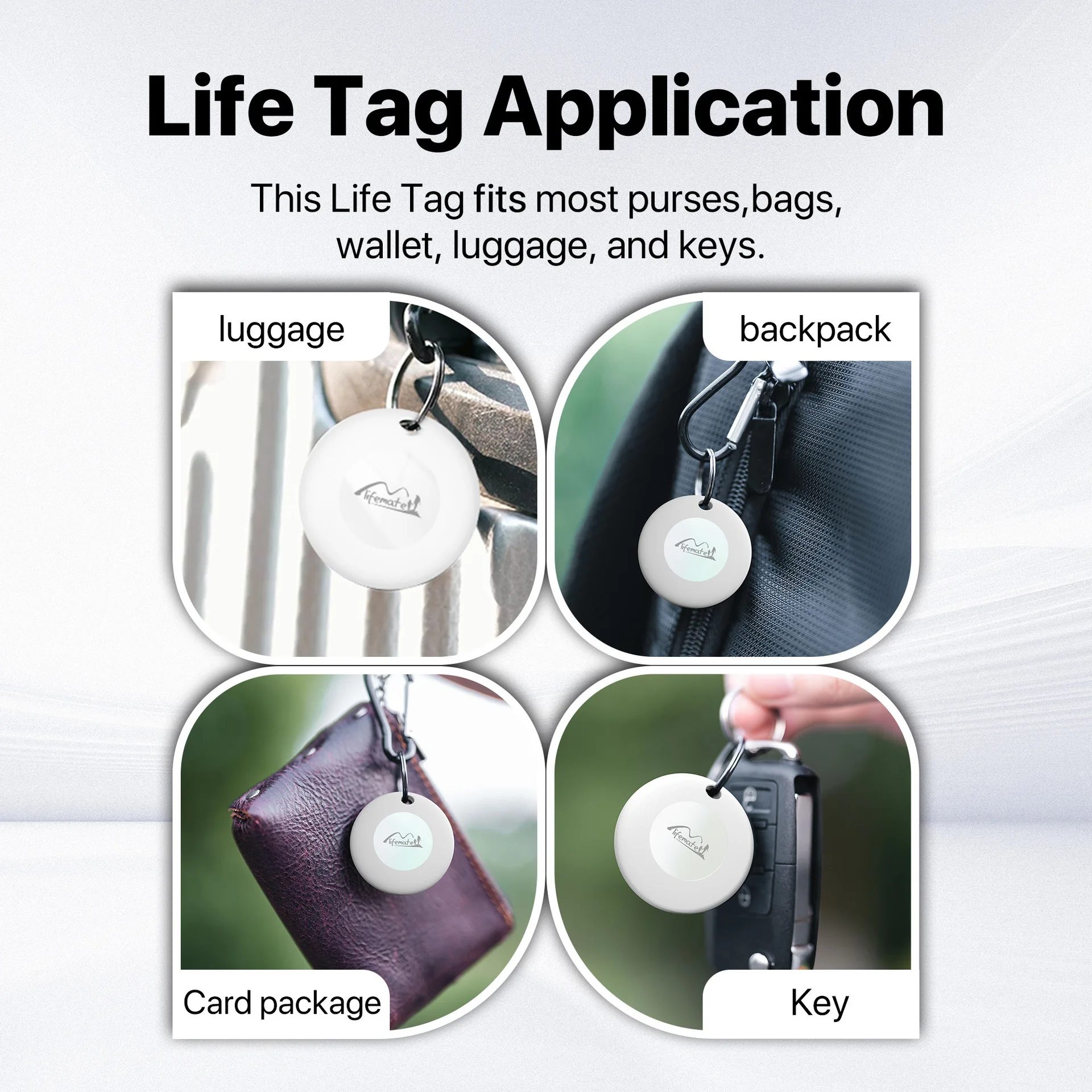 LifeTag Smart Tracker Keys Finder and Pet Locator Anti Lost Device iOS Compatible for Find My APP for iOS
