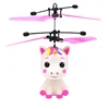 1 Pc Induction Unicorn Helicopter Toy Suspended Children's Induction Aircraft Toy Rechargeable Birthday Gift 1