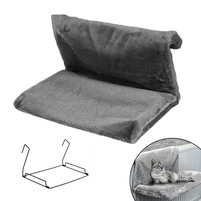 

Hanging Cat Bed Comfortable Lounge Hammocks Removable Cat bed for Radiator Bench with Strong Durable Metal Frame Cat Accessories