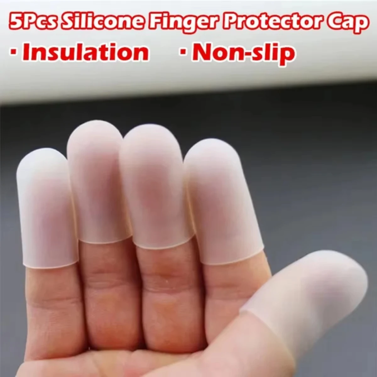 Silicone finger protector 5pcs finger caps high temperature resistant anti-slip cover