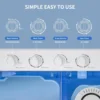 Portable Washing Machine 40Lbs Compact Washing machine Twin Tub Laundry Washer Machine with Built-in Drain Pump 5