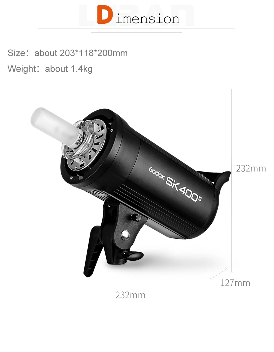 Godox SK400II 400Ws SK300II 300Ws Studio Flash Professional Flash Strobe Built-i