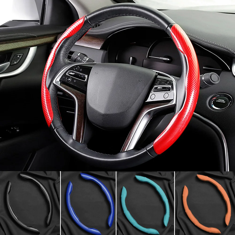 

Ultra Thin Carbon Fiber Fur Car Steering Wheel Cover Booster 38cm 15Inch Non-slip Auto Universal Decorative Accessories