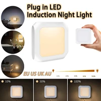 Mini LED Night Lights Plug in Light Dimmable Lamps Energy Saving Square Lamp Under Cabinet Light Kitchen Living Room Aisle WC 1