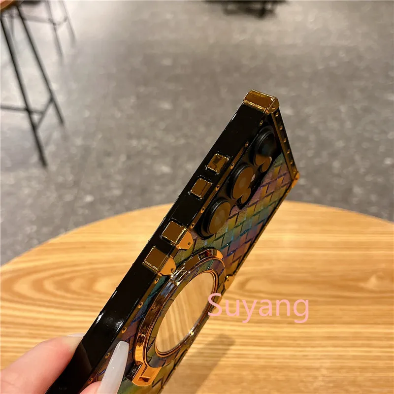Luxury Mirror Weave Pattern Phone Case For Iphone Pro Max Plus_voghion.com