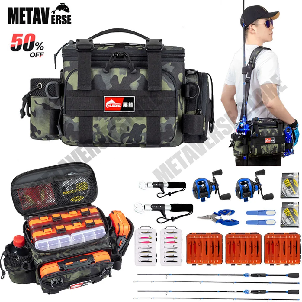 MultifunctionCamouflageFishingTackleBagCrossbodyWaistFishPackManFishingBackpacks