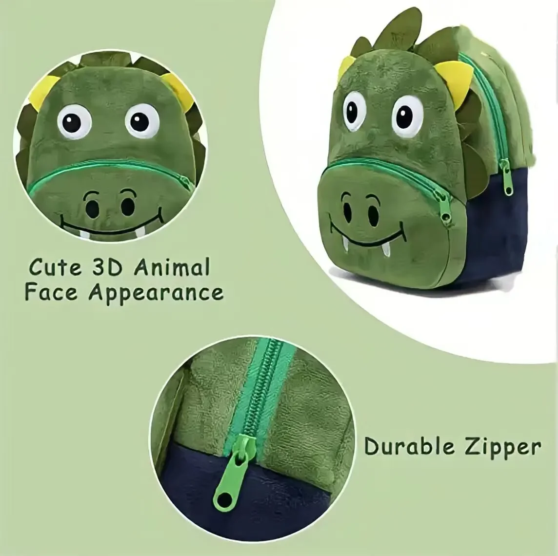 Three-Dimensional Animal Design Plush Schoolbag Fashion Student Schoolbag Cute 1-3 Years Old Children's Schoolbag Shoulder Bag