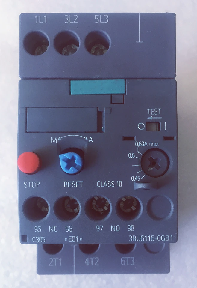 

3RU6116-0GB1 thermal overload relay 0.45A~0.63A